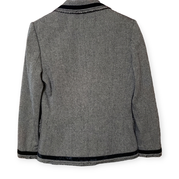 Banana Republic Wool Womens Two Button Blazer Grey Black Size 8 - Picture 5 of 8